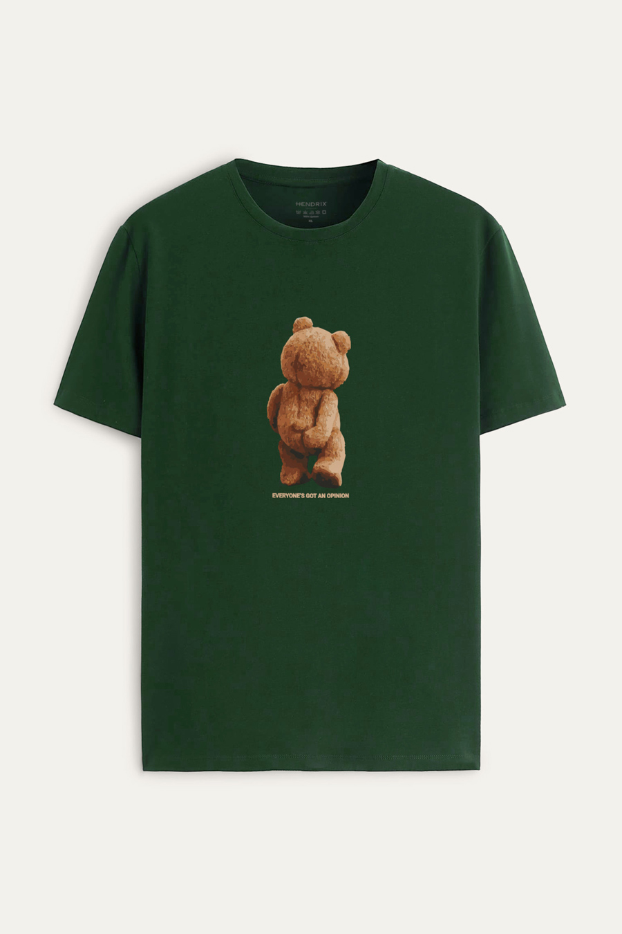T-shirt in Green Color with Teddy’s Opinion Print – Hedrix